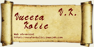 Vuceta Kolić vizit kartica